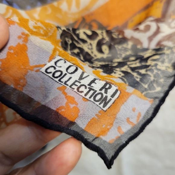 Coveri Collection Tribal Print Oblong Silk Chiffon Scarf/Wrap - Picture 3 of 5